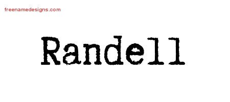 Randell Typewriter Name Tattoo Designs