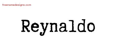 Reynaldo Typewriter Name Tattoo Designs