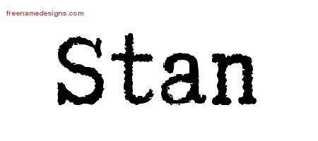 Stan Typewriter Name Tattoo Designs