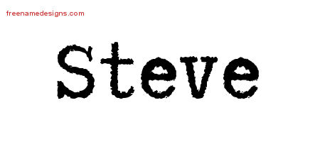 Steve Typewriter Name Tattoo Designs