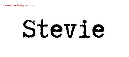 Stevie Typewriter Name Tattoo Designs