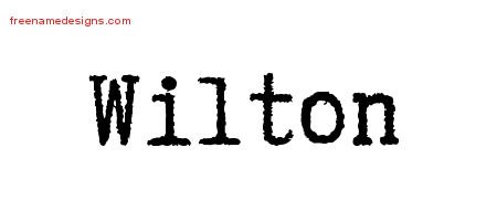 Wilton Typewriter Name Tattoo Designs
