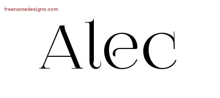 Alec Vintage Name Tattoo Designs