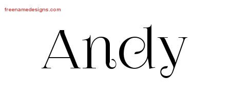 Andy Vintage Name Tattoo Designs