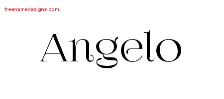 Angelo Vintage Name Tattoo Designs
