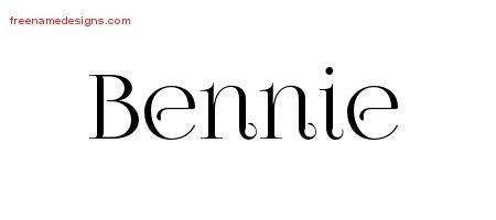 Bennie Vintage Name Tattoo Designs