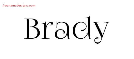 Brady Vintage Name Tattoo Designs
