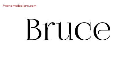 Vintage Name Tattoo Designs Bruce Free Printout - Free Name Designs