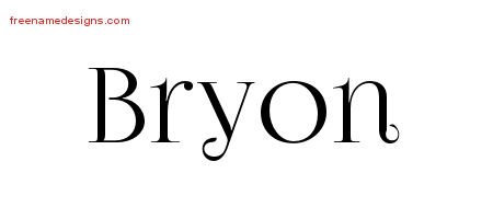 Bryon Vintage Name Tattoo Designs