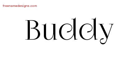 Buddy Vintage Name Tattoo Designs