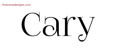 Cary Vintage Name Tattoo Designs