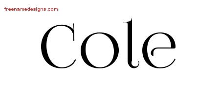 Cole Vintage Name Tattoo Designs