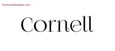 Cornell Vintage Name Tattoo Designs