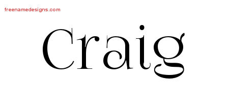 Craig Vintage Name Tattoo Designs