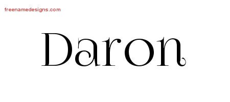 Daron Vintage Name Tattoo Designs