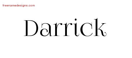 Darrick Vintage Name Tattoo Designs