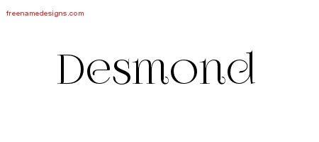 Desmond Vintage Name Tattoo Designs