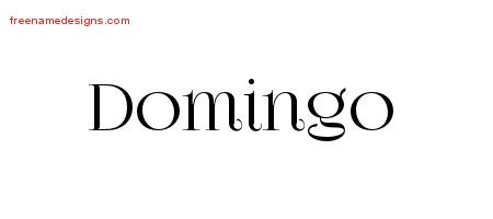 Domingo Vintage Name Tattoo Designs
