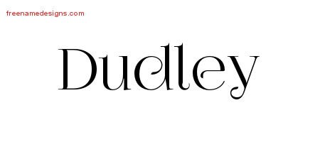 Dudley Vintage Name Tattoo Designs