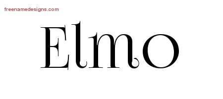 Elmo Vintage Name Tattoo Designs