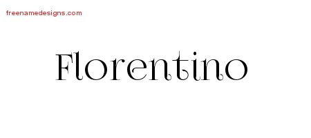 Florentino Vintage Name Tattoo Designs