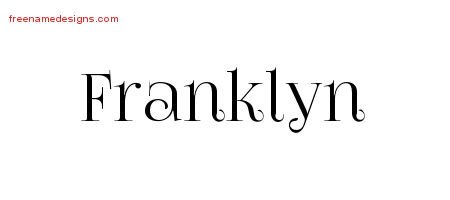Franklyn Vintage Name Tattoo Designs