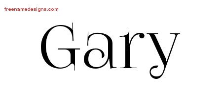 Gary Vintage Name Tattoo Designs
