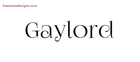 Gaylord Vintage Name Tattoo Designs