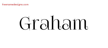Graham Vintage Name Tattoo Designs