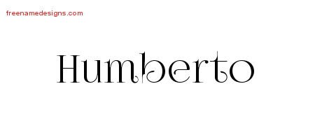 Humberto Vintage Name Tattoo Designs