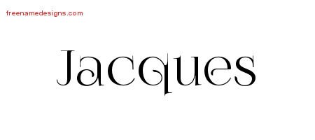 Jacques Vintage Name Tattoo Designs