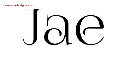 Jae Vintage Name Tattoo Designs