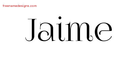 Jaime Vintage Name Tattoo Designs
