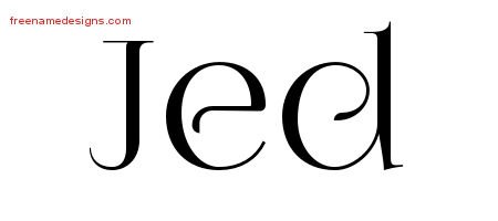 Jed Vintage Name Tattoo Designs