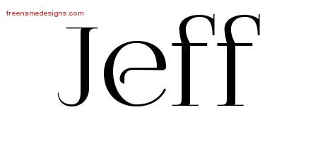 Jeff Vintage Name Tattoo Designs