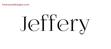 Jeffery Vintage Name Tattoo Designs
