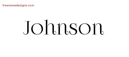 Johnson Vintage Name Tattoo Designs