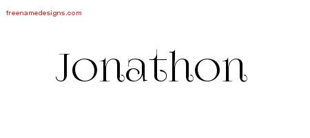 Jonathon Vintage Name Tattoo Designs