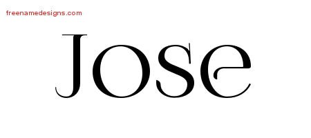 Jose Vintage Name Tattoo Designs