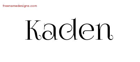 Kaden Vintage Name Tattoo Designs