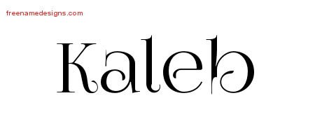 Kaleb Vintage Name Tattoo Designs