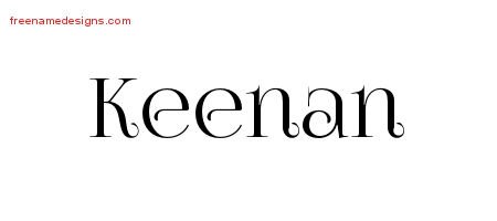 Keenan Vintage Name Tattoo Designs