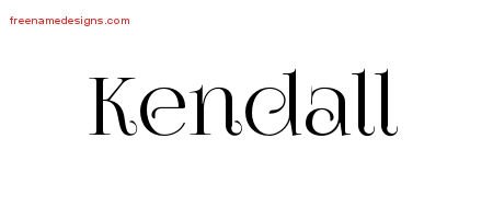 Kendall Vintage Name Tattoo Designs