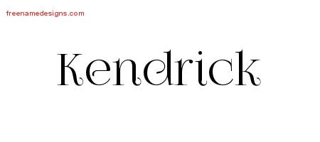 Kendrick Vintage Name Tattoo Designs