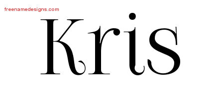 Kris Vintage Name Tattoo Designs