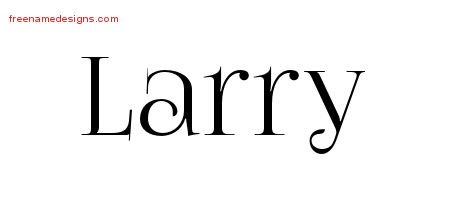 Larry Vintage Name Tattoo Designs