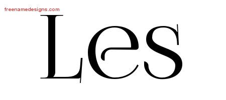 Les Vintage Name Tattoo Designs
