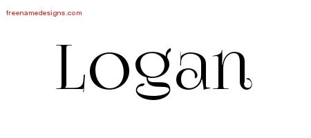 Logan Vintage Name Tattoo Designs