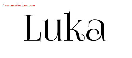 Luka Vintage Name Tattoo Designs