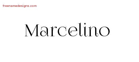 Marcelino Vintage Name Tattoo Designs